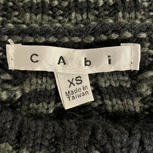 CAbi Crop Sweater Sz XS Black and Gray - Picture 10 of 10